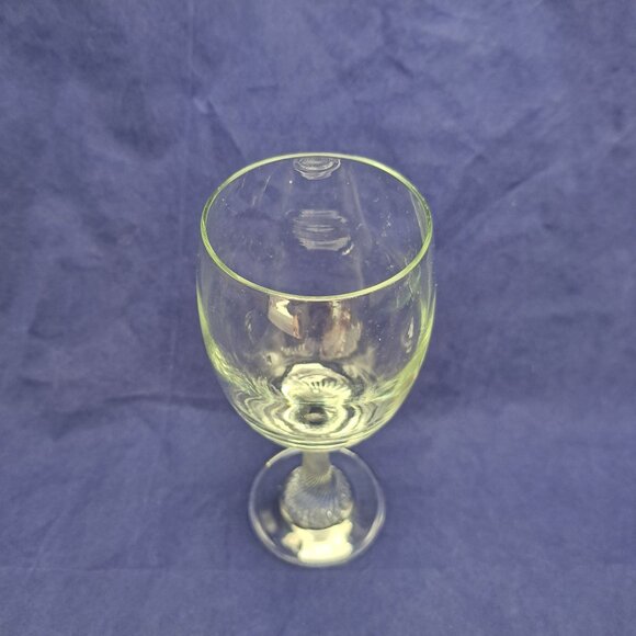 Vintage Twisted Stem Clear Glass Water Goblet - Picture 5 of 15